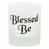 Best Sale 🎉 Kheops International Blessed Be Etched Glass Votive Candle Holder Candles & Accessories 👍 2 Kheops International Blessed Be Etched Glass Votive Candle Holder Candles & Accessories