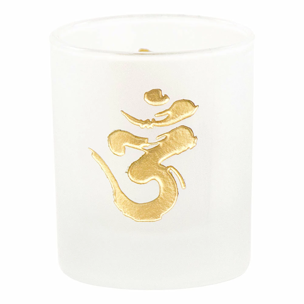 Outlet 🔔 Kheops International OM Etched Glass Votive Candle Holder 🥰 3 Kheops International OM Etched Glass Votive Candle Holder