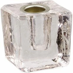 Kheops International Candles & Accessories Clear Glass Mini Candle Holder Cube