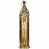 Kheops International Namaste Glass & Metal Lantern ~ Gold ~ Candle Holder Candles & Accessories