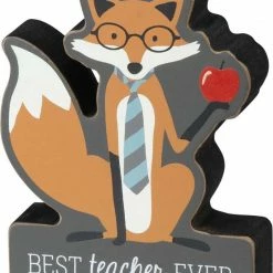 Primitives By Kathy Best Teacher Ever Wooden Block Chunky Sitter