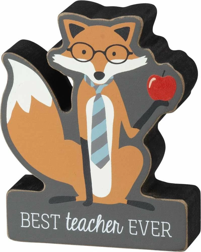 Wholesale 👍 Primitives By Kathy Best Teacher Ever Wooden Block Chunky Sitter 🎉 3 Primitives By Kathy Best Teacher Ever Wooden Block Chunky Sitter