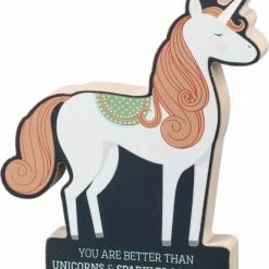 Primitives By Kathy You Are Better Than Unicorns & Sparkles Combined ~ Wooden Block Chunky Sitter