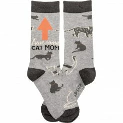 Primitives By Kathy Awesome Cat Mom Socks