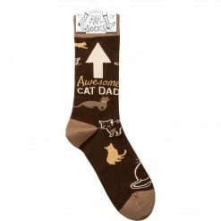 Primitives By Kathy Awesome Cat Dad Socks