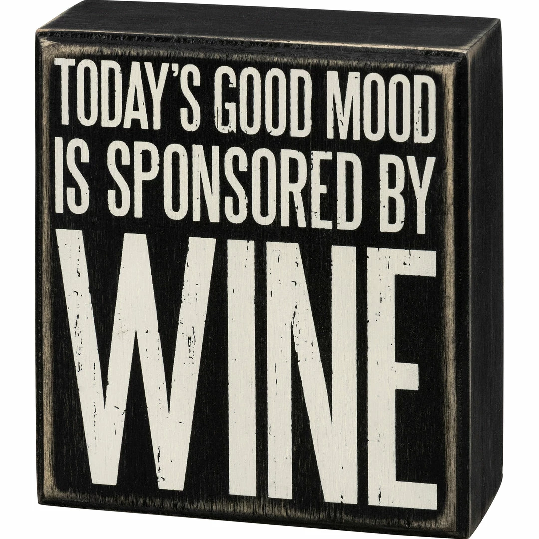 Best deal ๐ Primitives By Kathy Today's Good Mood Is Sponsored By Wine Box Sign Box Signs ๐ 3 Primitives By Kathy Today's Good Mood Is Sponsored By Wine Box Sign Box Signs