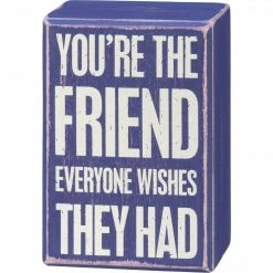 Primitives By Kathy You're The Friend Socks & Box Sign Gift Set