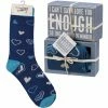 Primitives By Kathy Socks! Socks! Socks! Can't Say I Love You Enough Socks & Box Sign Gift Set