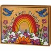 Primitives By Kathy Think Happy Thoughts - Box Sign