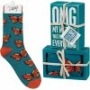 Primitives By Kathy OMG My Mother Was Right Socks & Box Sign Gift Set Socks! Socks! Socks!