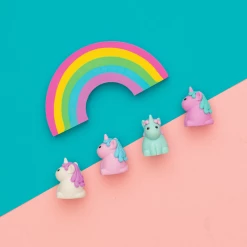 Ooly Unique Unicorns Strawberry-Scented Pencil Erasers Set