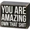 Primitives By Kathy Box Signs You Are Amazing Own That Box Sign
