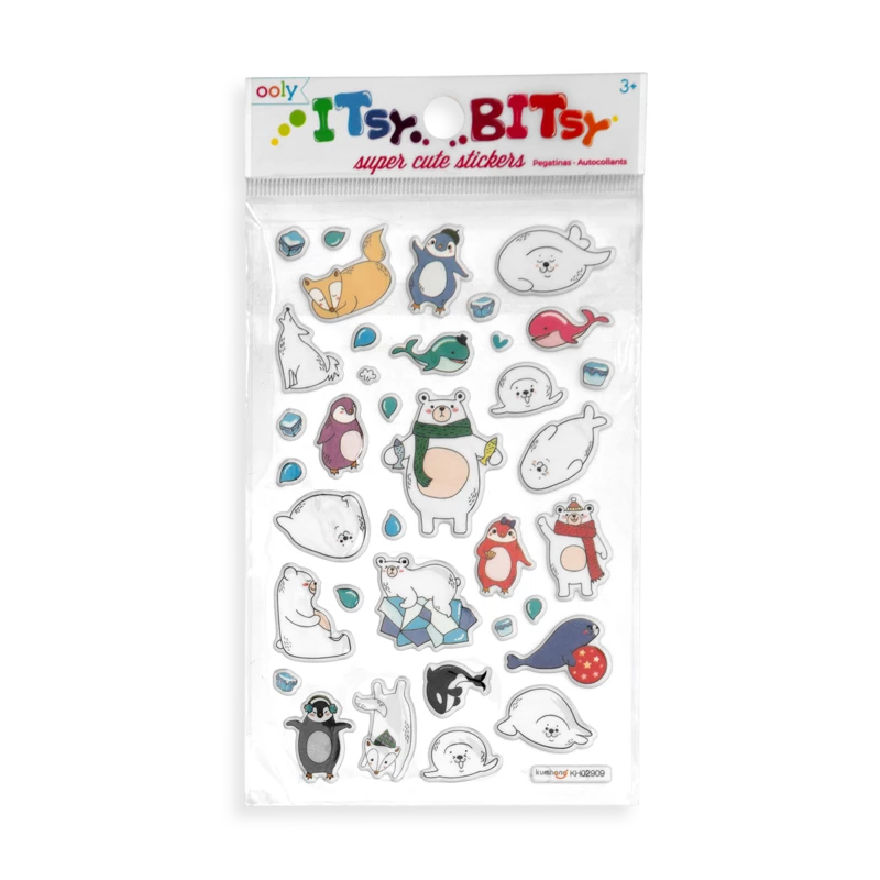 Hot Sale 🎉 Ooly Itsy Bitsy Stickers - Arctic Antics Kids Crafts & Activities ✔️ 3 Ooly Itsy Bitsy Stickers - Arctic Antics Kids Crafts & Activities