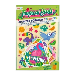 Ooly Tropical Birds Pineapple Scented Scratch'n Sniff Stickers