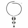 Ten Thousand Villages Desert Beauty Ebony & Onyx Silver Necklace Handcrafted In Niger