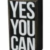 Primitives By Kathy Box Signs Yes You Can Wooden Box Sign