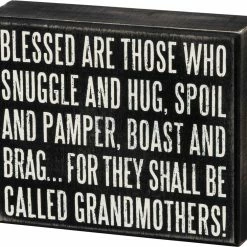Primitives By Kathy Blessed Are Grandmothers! Box Sign