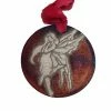 Raku Potteryworks Fairy Silhouette Medallion Ornament From Raku Pottery