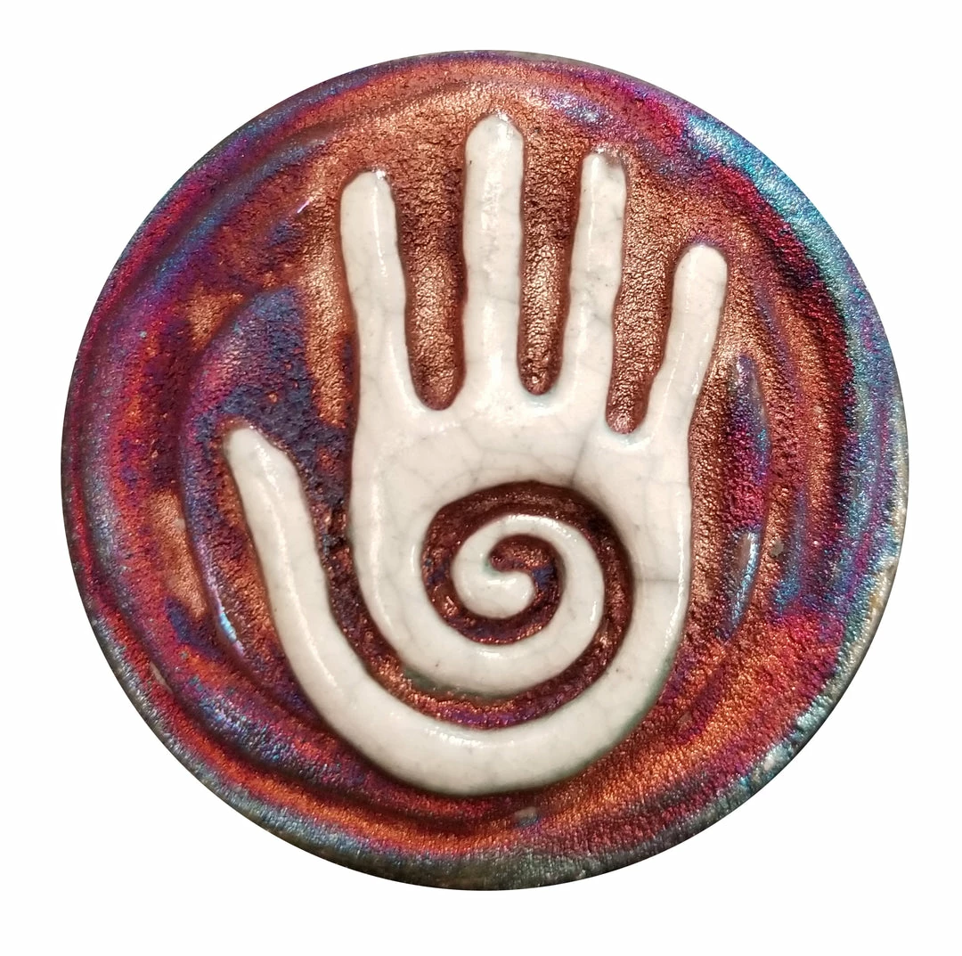 New 🌟 Raku Potteryworks New Arrivals! Healing Hand Medallion Magnet From Raku Pottery 🤩 3 Raku Potteryworks New Arrivals! Healing Hand Medallion Magnet From Raku Pottery