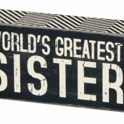 Primitives By Kathy World's Greatest Sister Box Sign