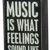 Cheapest 🎁 Primitives By Kathy Music Is What Feelings Sound Like Box Sign ⭐ 1 Primitives By Kathy Music Is What Feelings Sound Like Box Sign