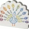 Primitives By Kathy Sale! Colorful Peacock ~ Wooden Chunky Sitter