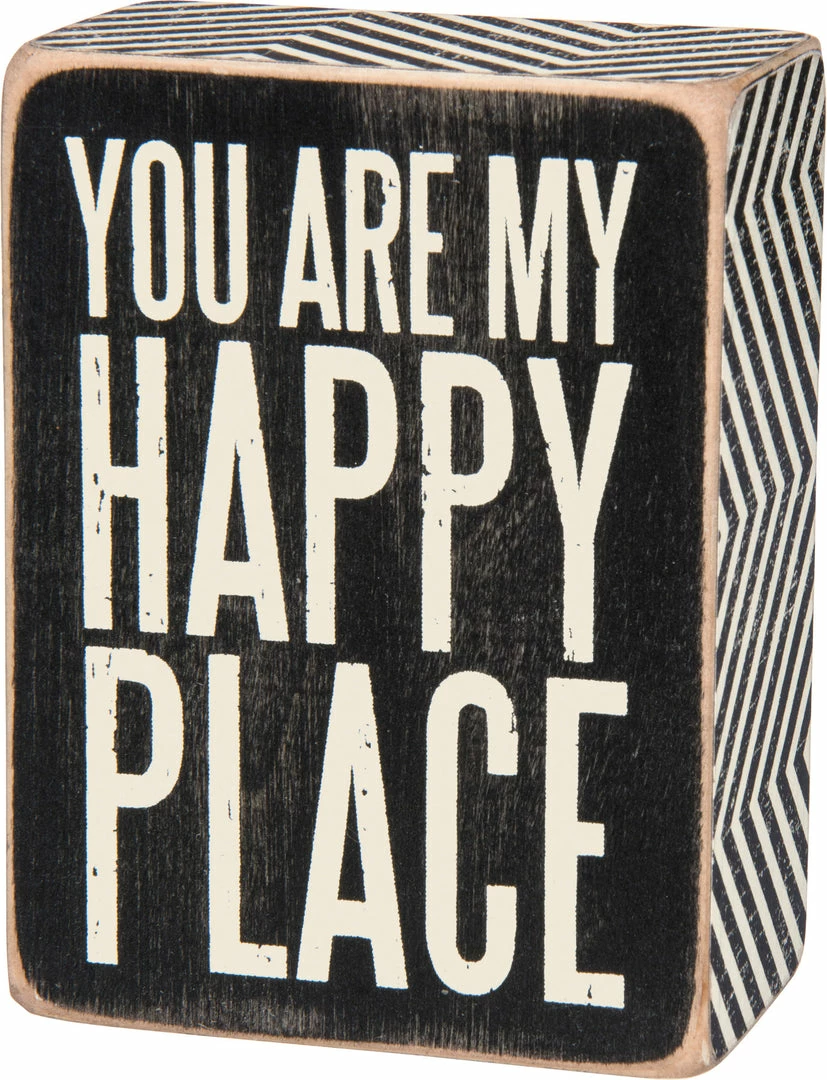 Promo ๐ Primitives By Kathy You Are My Happy Place Box Sign ๐งจ 3 Primitives By Kathy You Are My Happy Place Box Sign