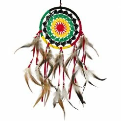 Kheops International Dreamcatcher Gifts Rasta Woven Dreamcatcher
