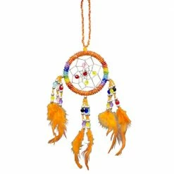 Kheops International Dreamcatcher Gifts Orange Chakra Beaded Dreamcatcher