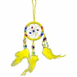 Kheops International Dreamcatcher Gifts Yellow Chakra Beaded Dreamcatcher