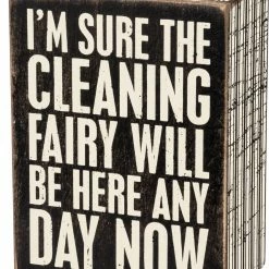 Primitives By Kathy Cleaning Fairy Box Sign