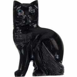 Kheops International Black Cat Onyx Spirit Animal (1.25")