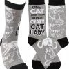 Primitives By Kathy One Cat Away From Being A Crazy Cat Lady Socks
