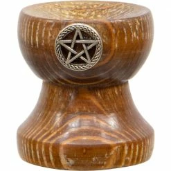 Kheops International Metaphysical & Divination Gifts Wood Sphere Stand With Pentacle Chalice