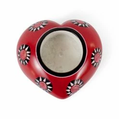Ten Thousand Villages Global Fair Trade Gifts Kisii Stone Carved Heart Candleholder Handcrafted In Kenya