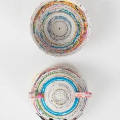 Ten Thousand Villages Global Fair Trade Gifts Recycled Coiled Paper Cat Box Handcrafted In Vietnam