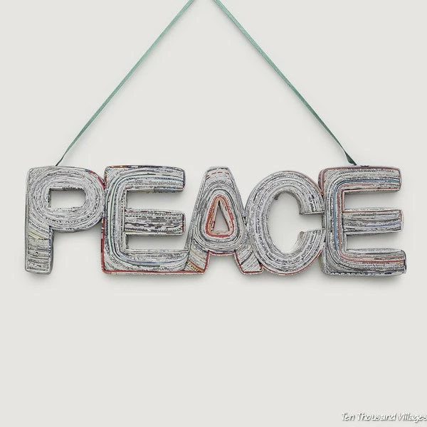 Top 10 👍 Ten Thousand Villages Global Fair Trade Gifts Inspiring News "PEACE" Wall Art Handcrafted In Vietnam 😉 2 Ten Thousand Villages Global Fair Trade Gifts Inspiring News "PEACE" Wall Art Handcrafted In Vietnam