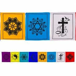 Kheops International Meditation & Prayer Gifts Tibetan Prayer Flags ~ Multifaith