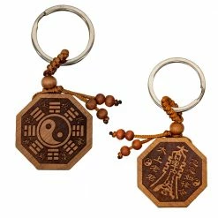 Kheops International Yin Yang Wood Keychain