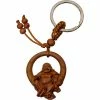 Kheops International Happy Hotei Buddha Wood Keychain Sale!
