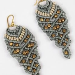 Ten Thousand Villages Regal Macramé Earrings Handcrafted In Nepal