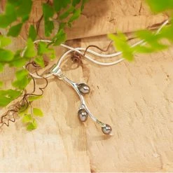 Ten Thousand Villages Global Fair Trade Gifts Willow Bud Pearl Sterling Silver Necklace Handcrafted In Nepal