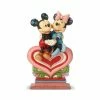 Enesco Mickey And Minnie Sitting On Heart By Jim Shore Disney Traditions