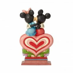 Enesco Mickey And Minnie Sitting On Heart By Jim Shore Disney Traditions