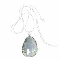 Ten Thousand Villages Global Fair Trade Gifts Moon Song Mother Of Pearl Sterling Silver Necklace Handcrafted In Peru