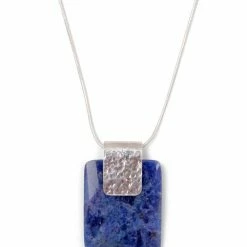 Ten Thousand Villages Open Window Sodalite Sterling Silver Necklace Handcrafted In Peru Global Fair Trade Gifts