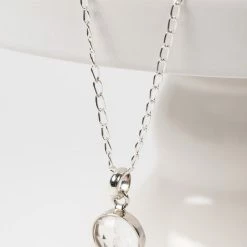 Ten Thousand Villages Crystal Pendant Sterling Silver Necklace Handcrafted In Peru