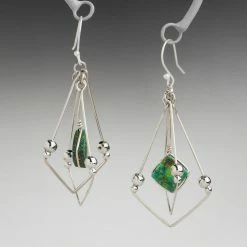 Ten Thousand Villages Global Fair Trade Gifts Turquoise Spell Earrings Handcrafted In Peru