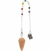 Kheops International Moonstone Chakra Chain Curved Pendulum