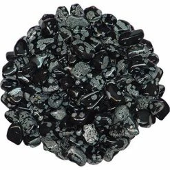 Kheops International Snowflake Obsidian Tumbled Stone